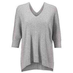 CAbi gray ribbed Watson #5451 dolman sleeve pullover sweater Size Small